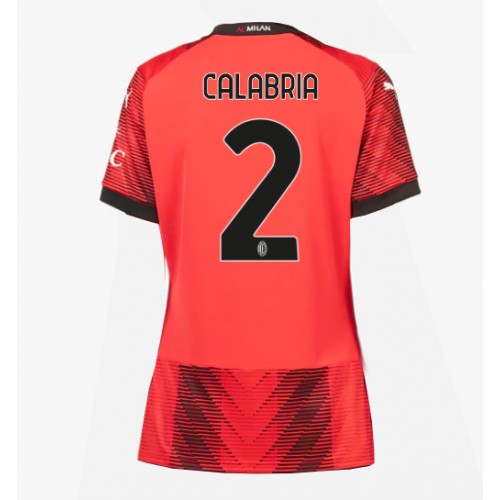 Maillot de foot AC Milan Davide Calabria #2 Domicile Femmes 2023-24 Manches Courte